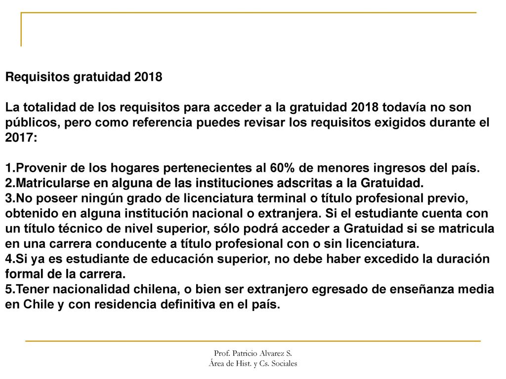 Prof. Patricio Alvarez S. Área de Hist. y Cs. Sociales