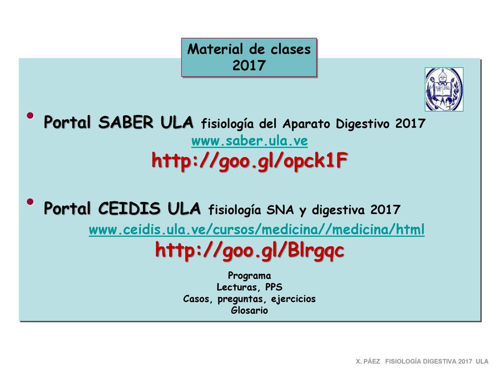Material de clases Portal SABER ULA fisiología del Aparato Digestivo