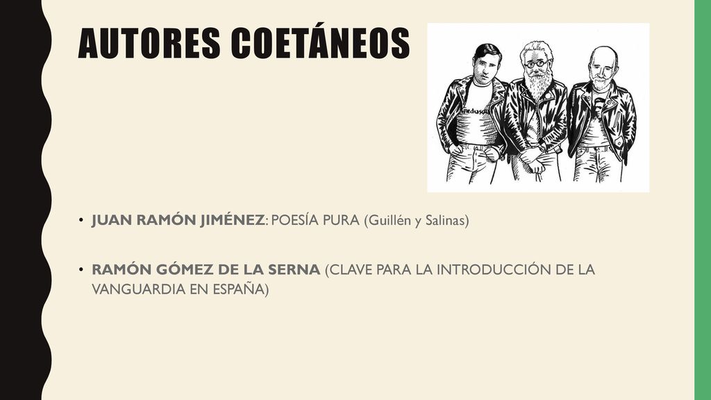 AUTORES COETÁNEOS JUAN RAMÓN JIMÉNEZ: POESÍA PURA (Guillén y Salinas)