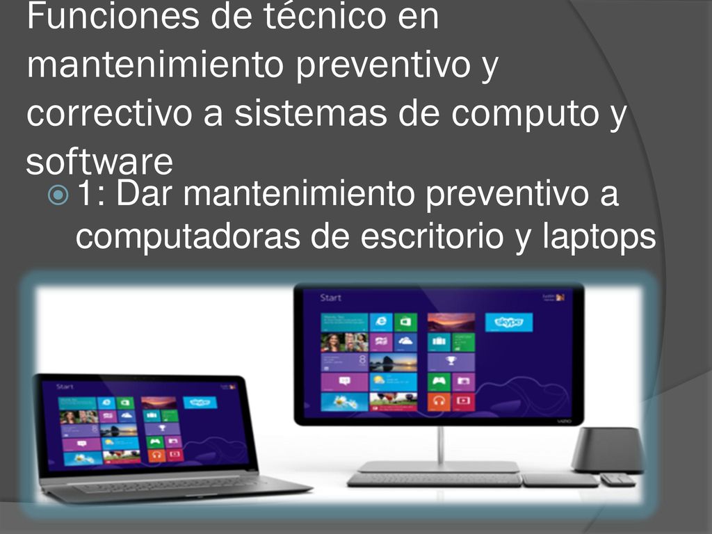 Funciones de técnico en mantenimiento preventivo y correctivo a sistemas de computo y software