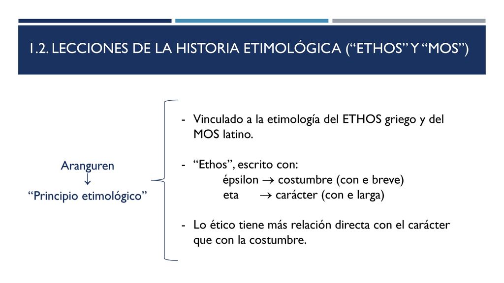 1.2. lecciones de la historia etimológica ( ethos y mos )