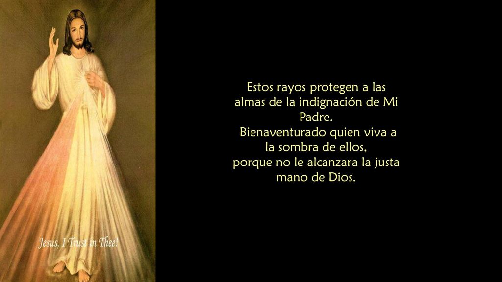 Estos rayos protegen a las almas de la indignación de Mi Padre.