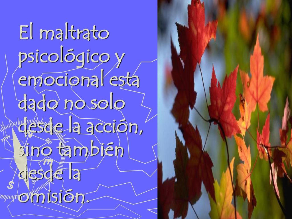 El maltrato psicológico y emocional esta dado no solo desde la acción, sino también desde la omisión.