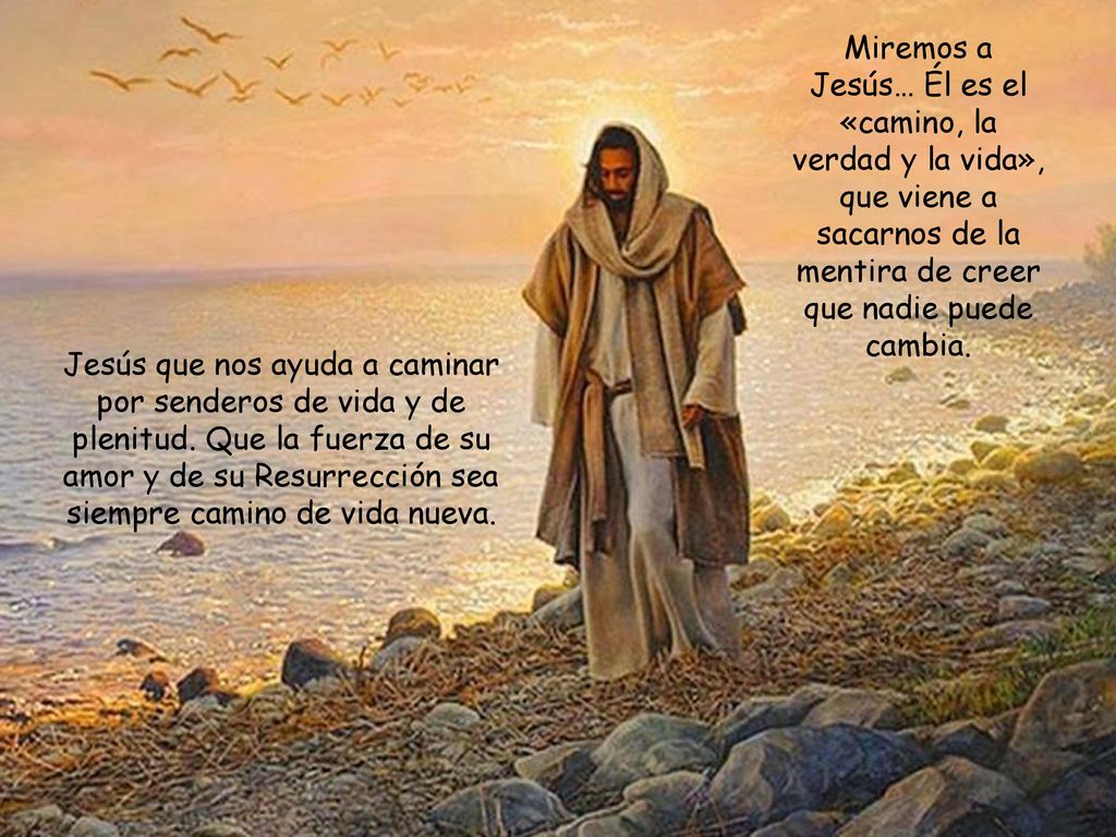 Miremos a Jesús… Él es el «camino, la verdad y la vida», que viene a sacarnos de la mentira de creer que nadie puede cambia.
