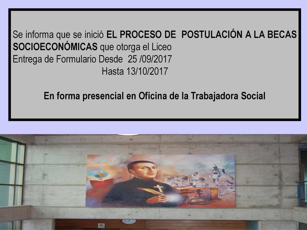 En forma presencial en Oficina de la Trabajadora Social