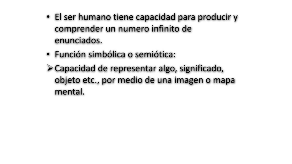 El ser humano tiene capacidad para producir y comprender un numero infinito de enunciados.