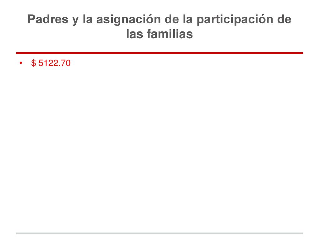 Padres y la asignación de la participación de las familias