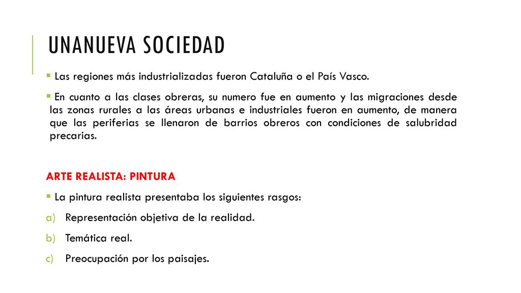 UNANUEVA SOCIEDAD Las regiones más industrializadas fueron Cataluña o el País Vasco.