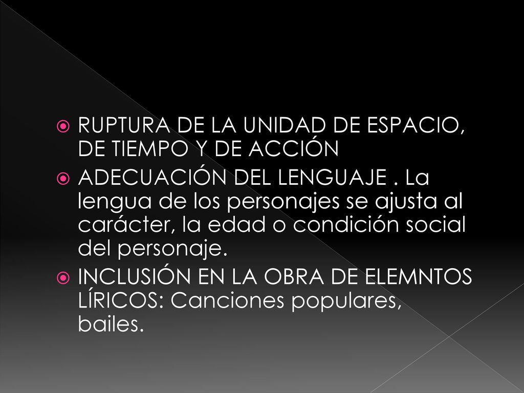 RUPTURA DE LA UNIDAD DE ESPACIO, DE TIEMPO Y DE ACCIÓN