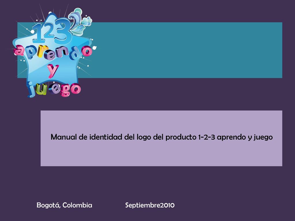 Manual de identidad del logo del producto aprendo y juego