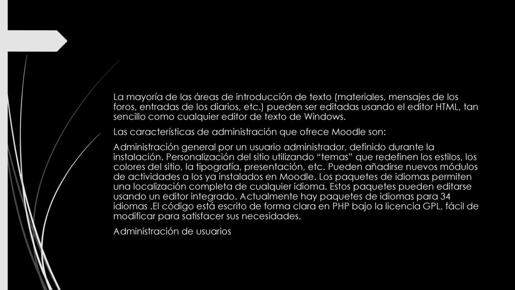 La mayoría de las áreas de introducción de texto (materiales, mensajes de los foros, entradas de los diarios, etc.) pueden ser editadas usando el editor HTML, tan sencillo como cualquier editor de texto de Windows.