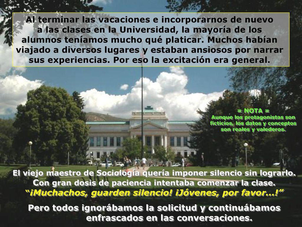 Al terminar las vacaciones e incorporarnos de nuevo