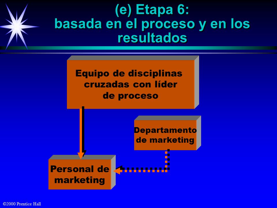 (e) Etapa 6: basada en el proceso y en los resultados