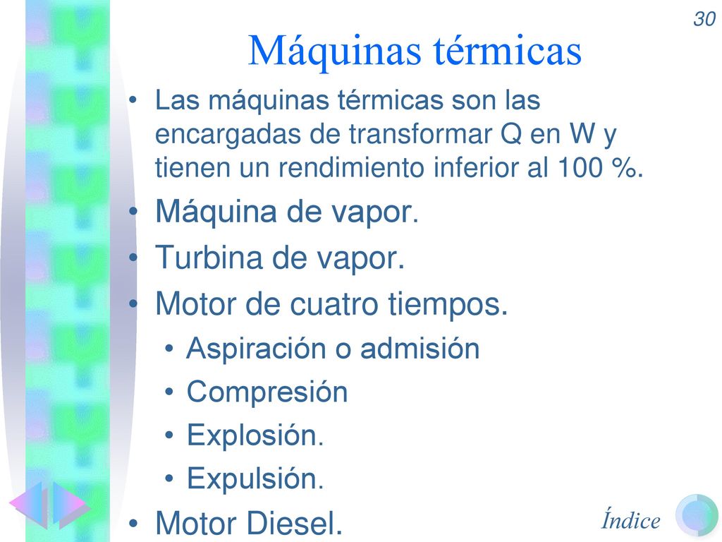 Máquinas térmicas Máquina de vapor. Turbina de vapor.