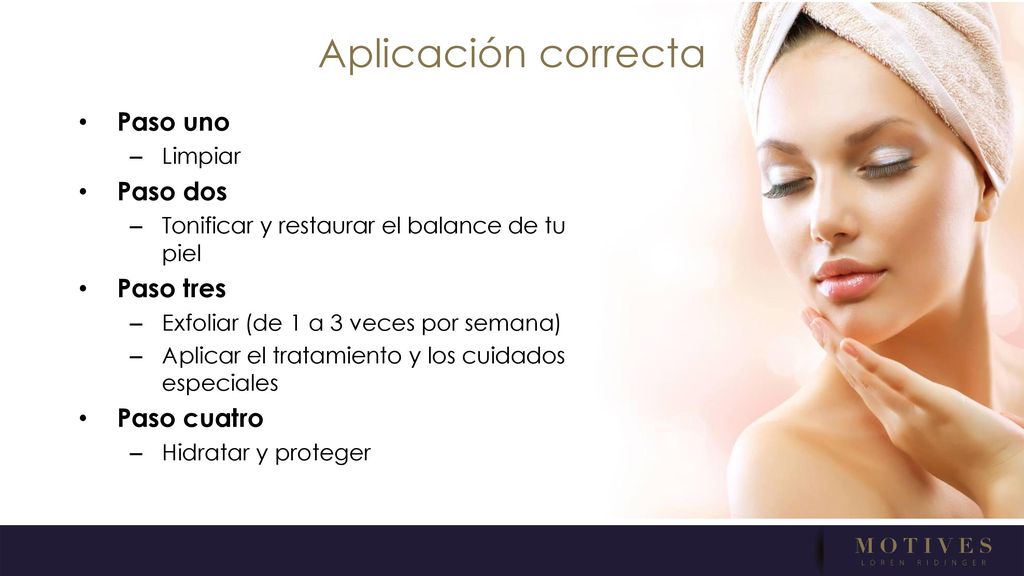 Aplicación correcta Paso uno Paso dos Paso tres Paso cuatro Limpiar