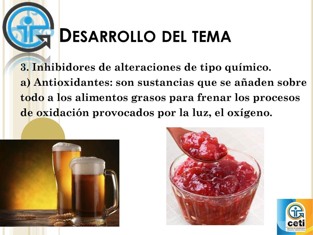 Desarrollo del tema 3. Inhibidores de alteraciones de tipo químico.