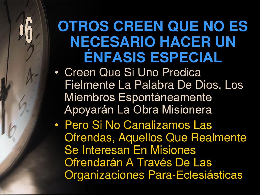 OTROS CREEN QUE NO ES NECESARIO HACER UN ÉNFASIS ESPECIAL