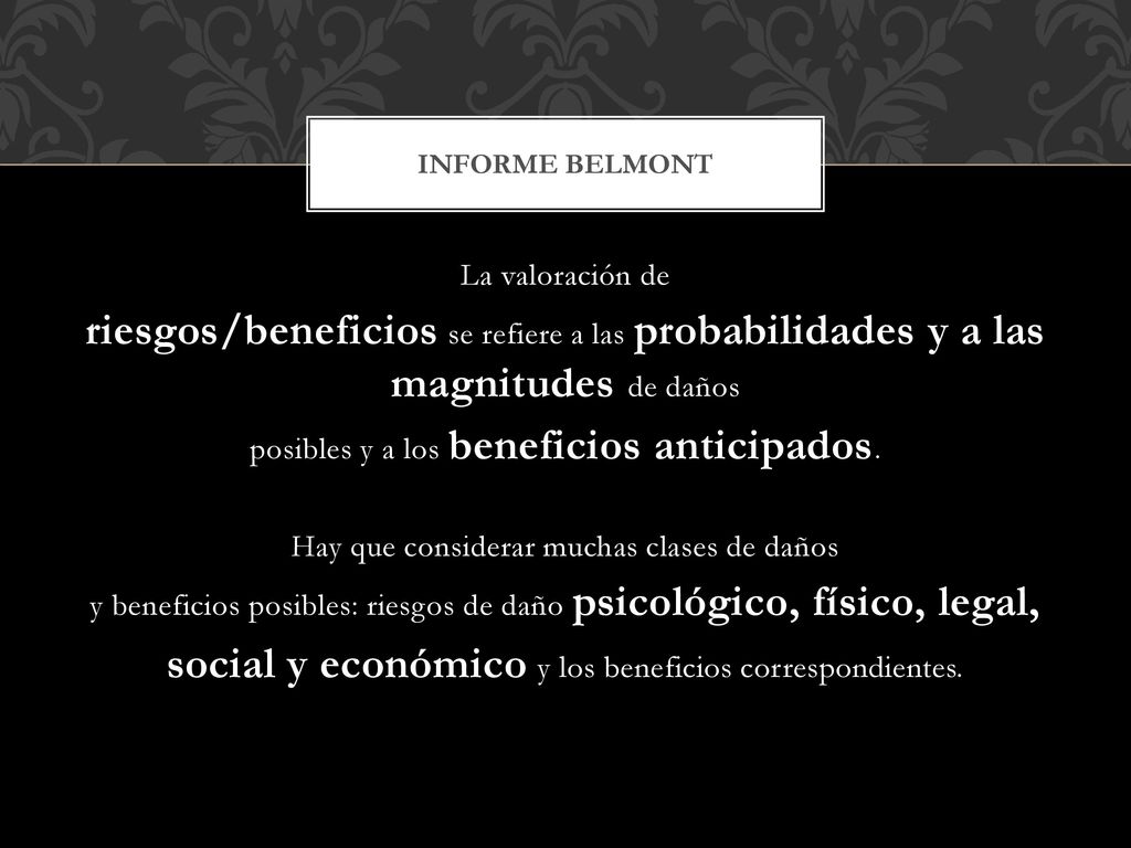 social y económico y los beneficios correspondientes.