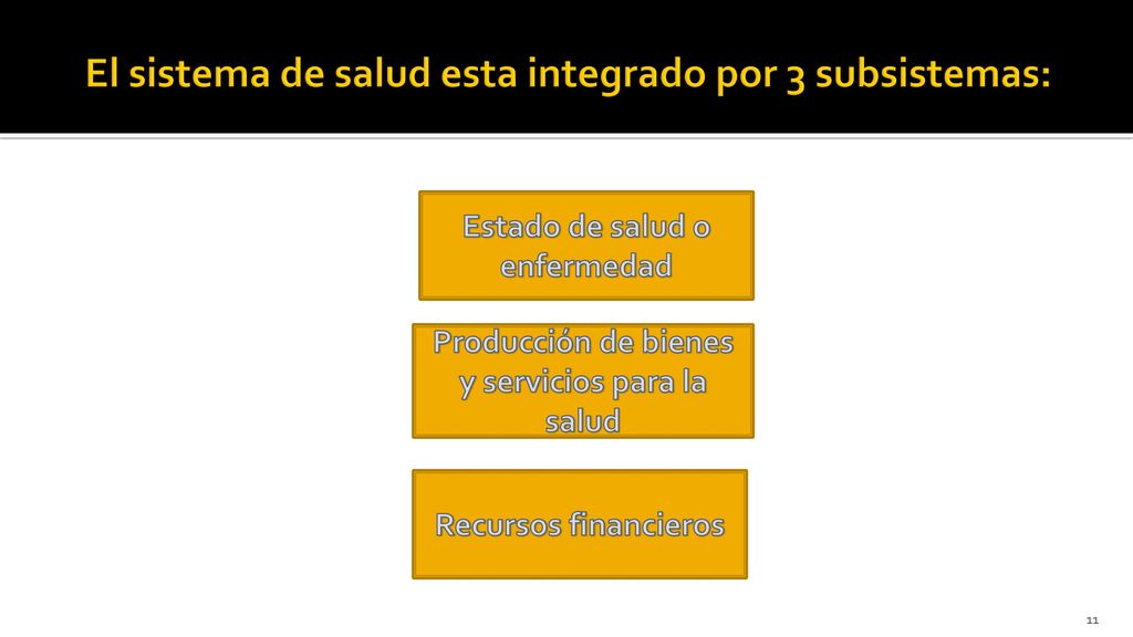 El sistema de salud esta integrado por 3 subsistemas:
