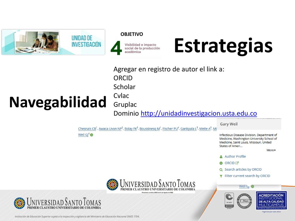 Estrategias Navegabilidad Agregar en registro de autor el link a: