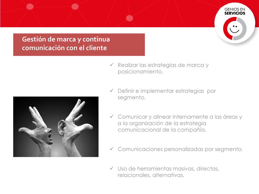 Gestión de marca y continua comunicación con el cliente