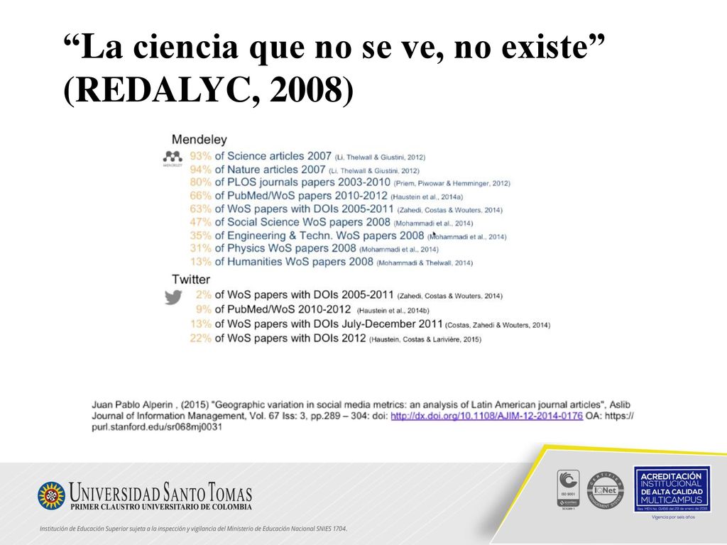 La ciencia que no se ve, no existe (REDALYC, 2008)