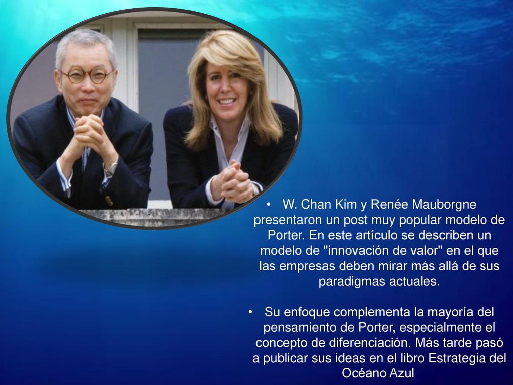 W. Chan Kim y Renée Mauborgne presentaron un post muy popular modelo de Porter. En este artículo se describen un modelo de innovación de valor en el que las empresas deben mirar más allá de sus paradigmas actuales.