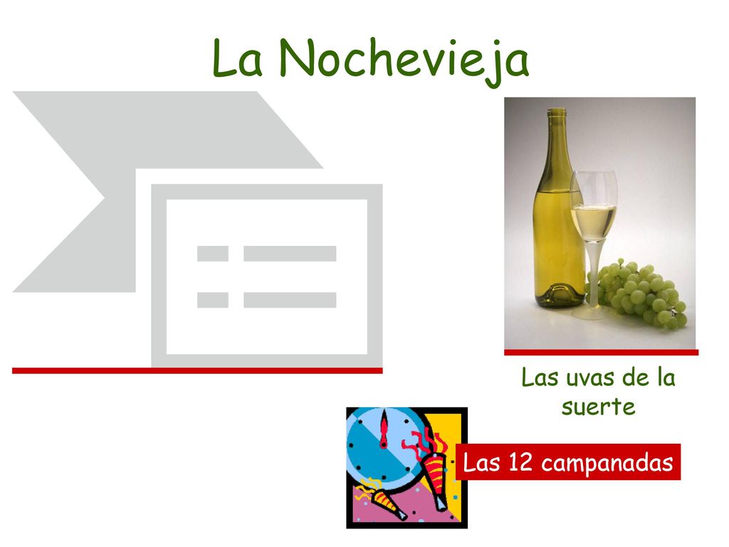 La Nochevieja Las uvas de la suerte Las 12 campanadas