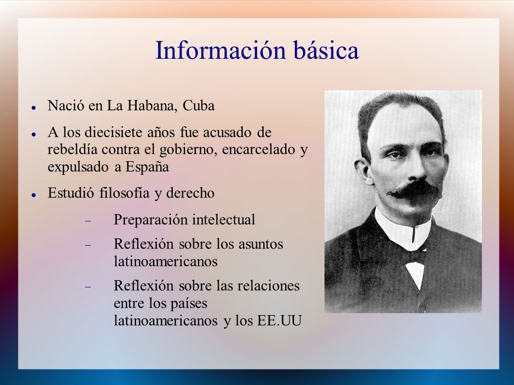 Información básica Nació en La Habana, Cuba