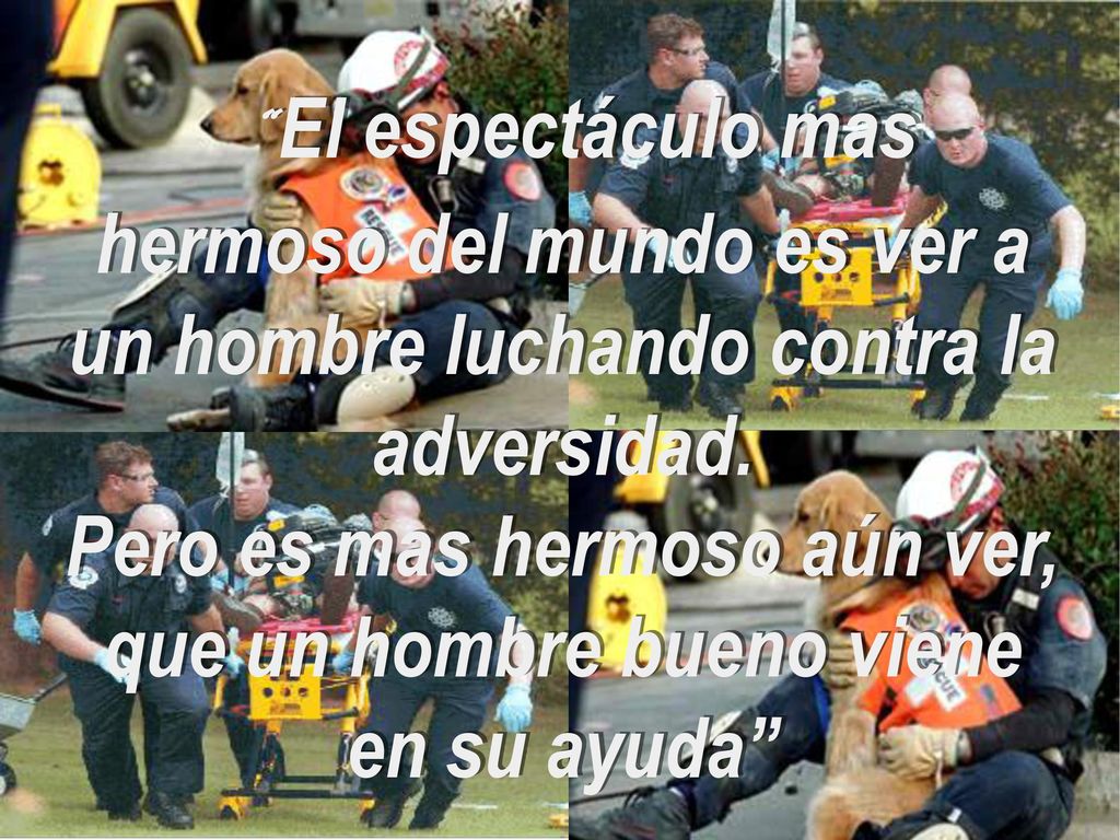 El espectáculo mas hermoso del mundo es ver a un hombre luchando contra la adversidad.