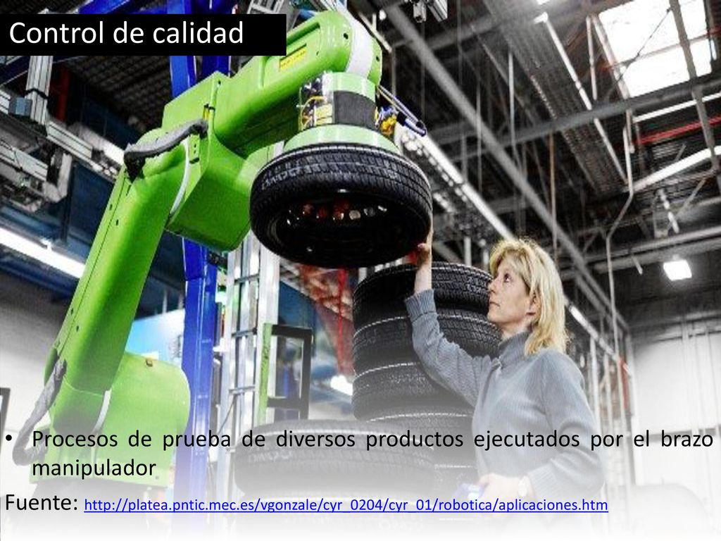Control de calidad Procesos de prueba de diversos productos ejecutados por el brazo manipulador.