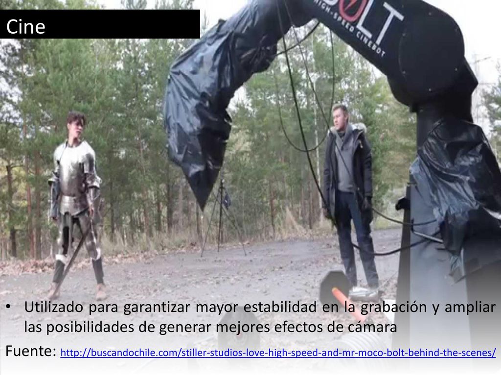 Cine Utilizado para garantizar mayor estabilidad en la grabación y ampliar las posibilidades de generar mejores efectos de cámara.