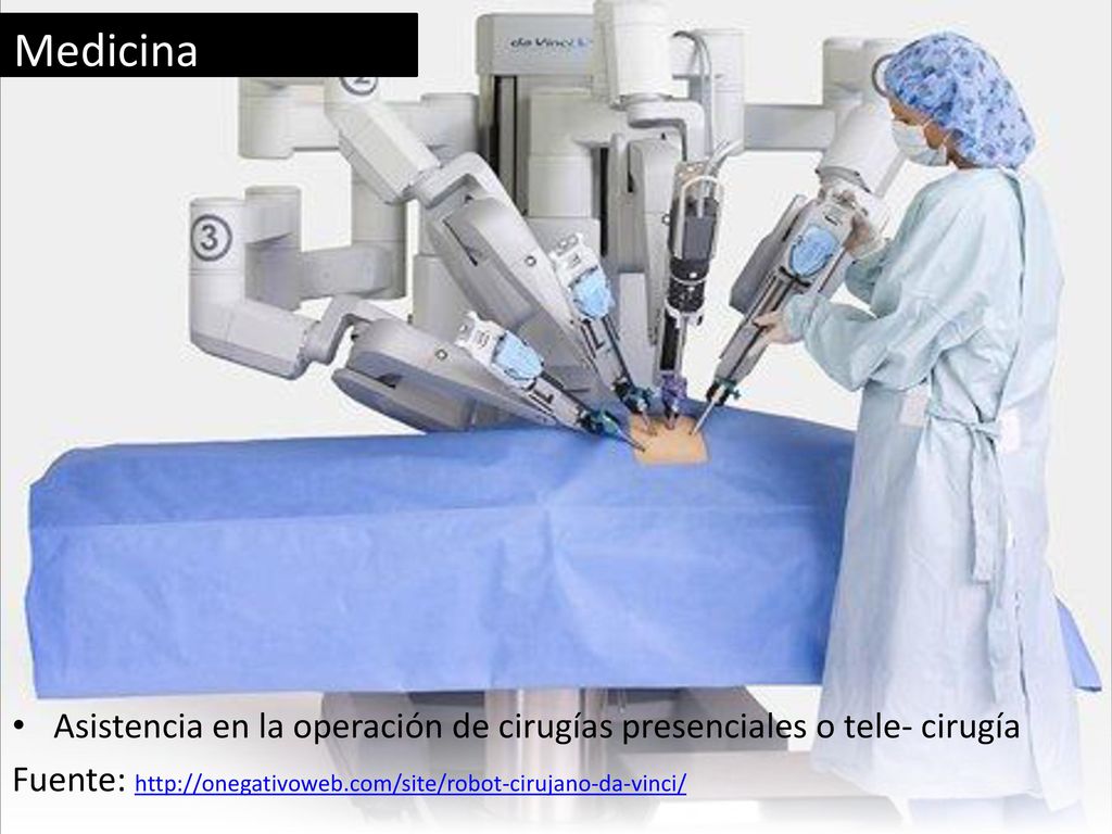 Medicina Asistencia en la operación de cirugías presenciales o tele- cirugía.