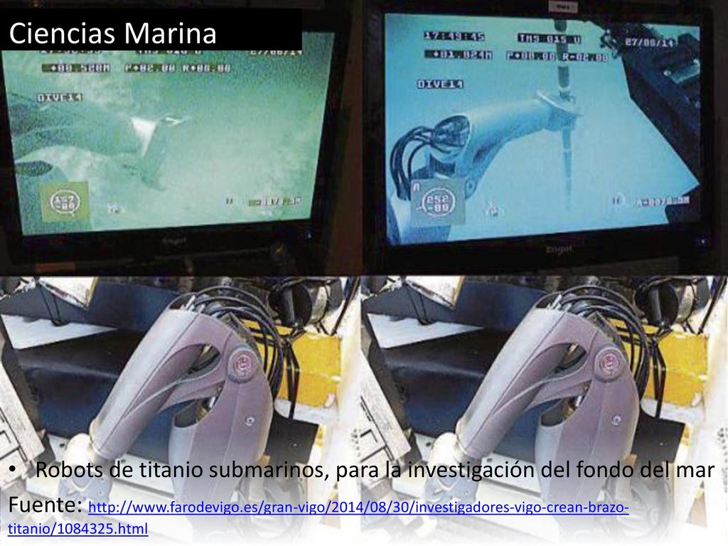 Ciencias Marina Robots de titanio submarinos, para la investigación del fondo del mar.