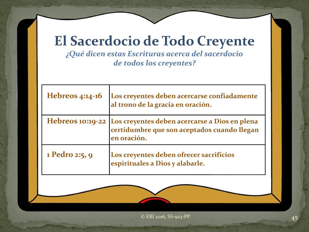 El Sacerdocio de Todo Creyente ¿Qué dicen estas Escrituras acerca del sacerdocio de todos los creyentes
