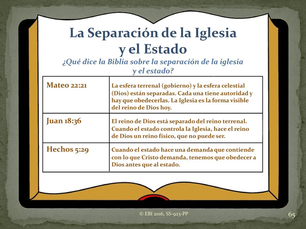 La Separación de la Iglesia y el Estado ¿Qué dice la Biblia sobre la separación de la iglesia y el estado
