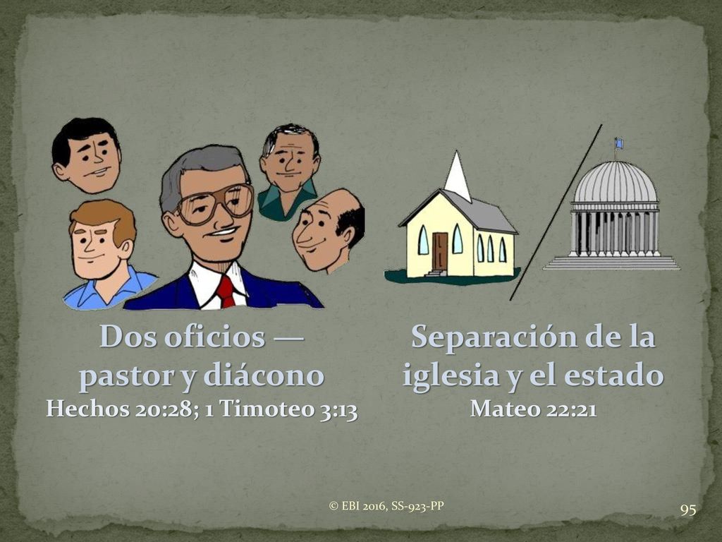 Dos oficios — pastor y diácono Separación de la iglesia y el estado
