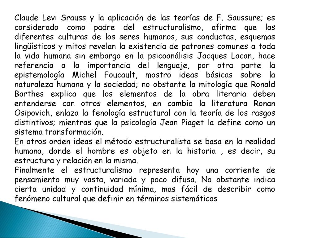 Claude Levi Srauss y la aplicación de las teorías de F
