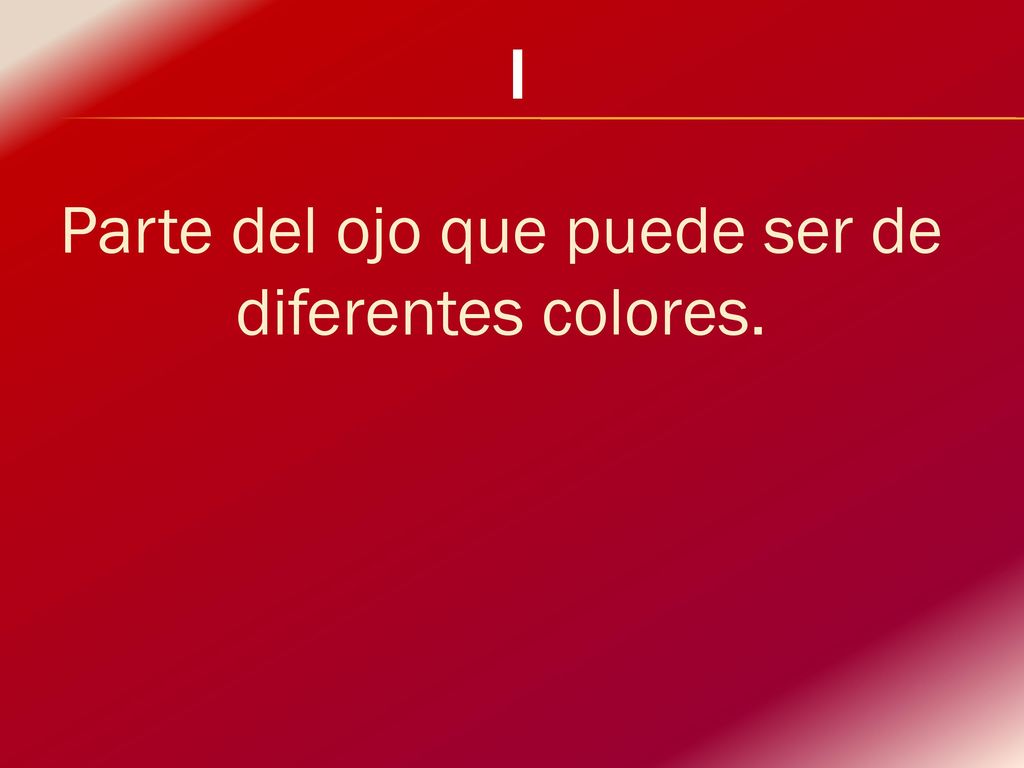 Parte del ojo que puede ser de diferentes colores.
