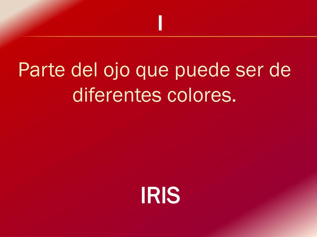 Parte del ojo que puede ser de diferentes colores.