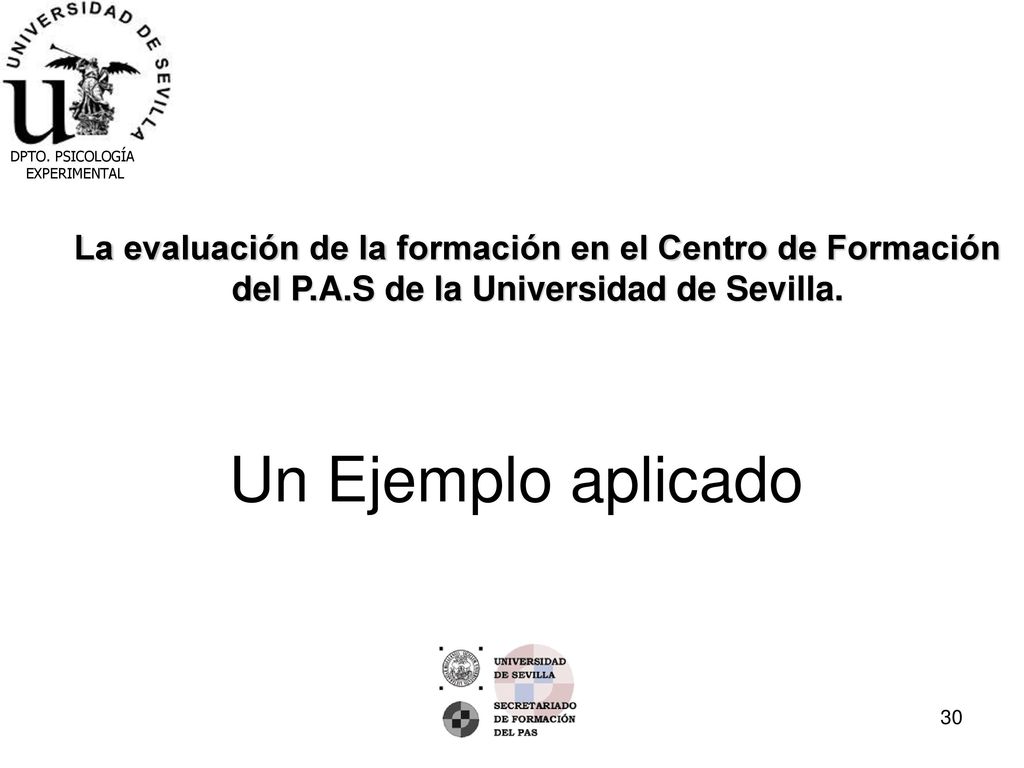 La evaluación de la formación en el Centro de Formación del P. A