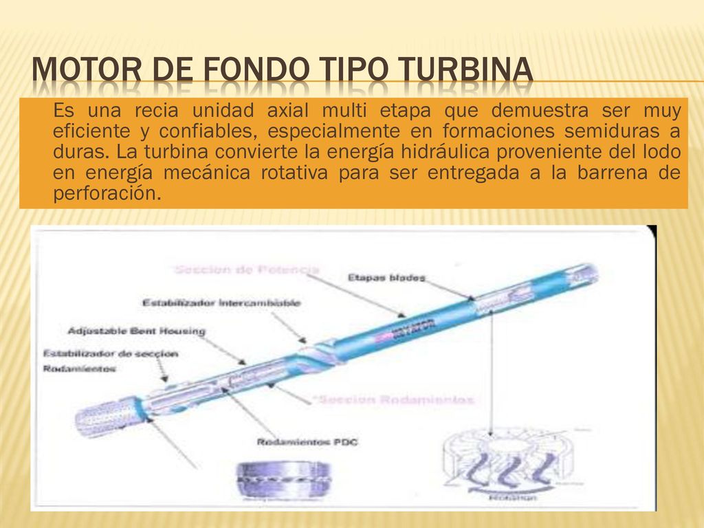Motor de fondo tipo turbina
