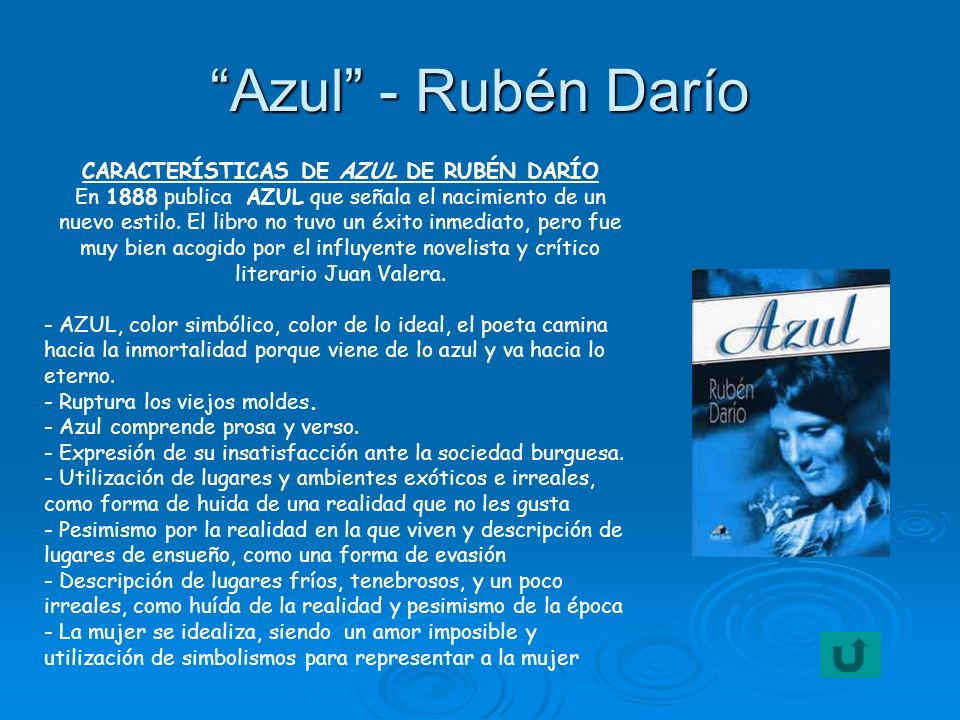 CARACTERÍSTICAS DE AZUL DE RUBÉN DARÍO