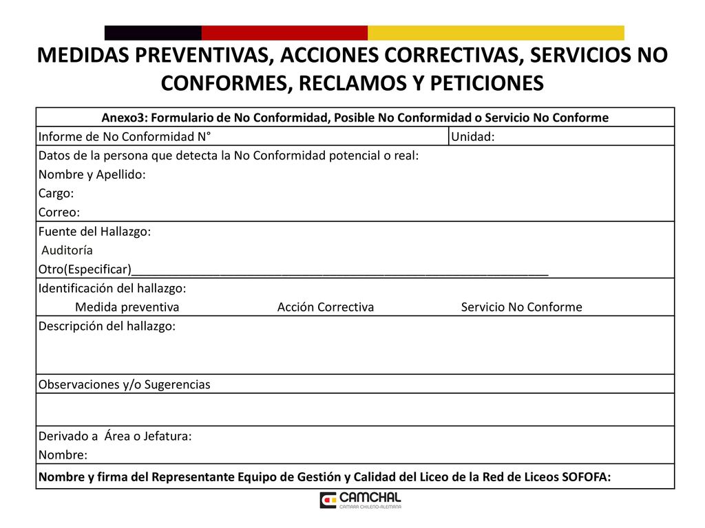 MEDIDAS PREVENTIVAS, ACCIONES CORRECTIVAS, SERVICIOS NO CONFORMES, RECLAMOS Y PETICIONES