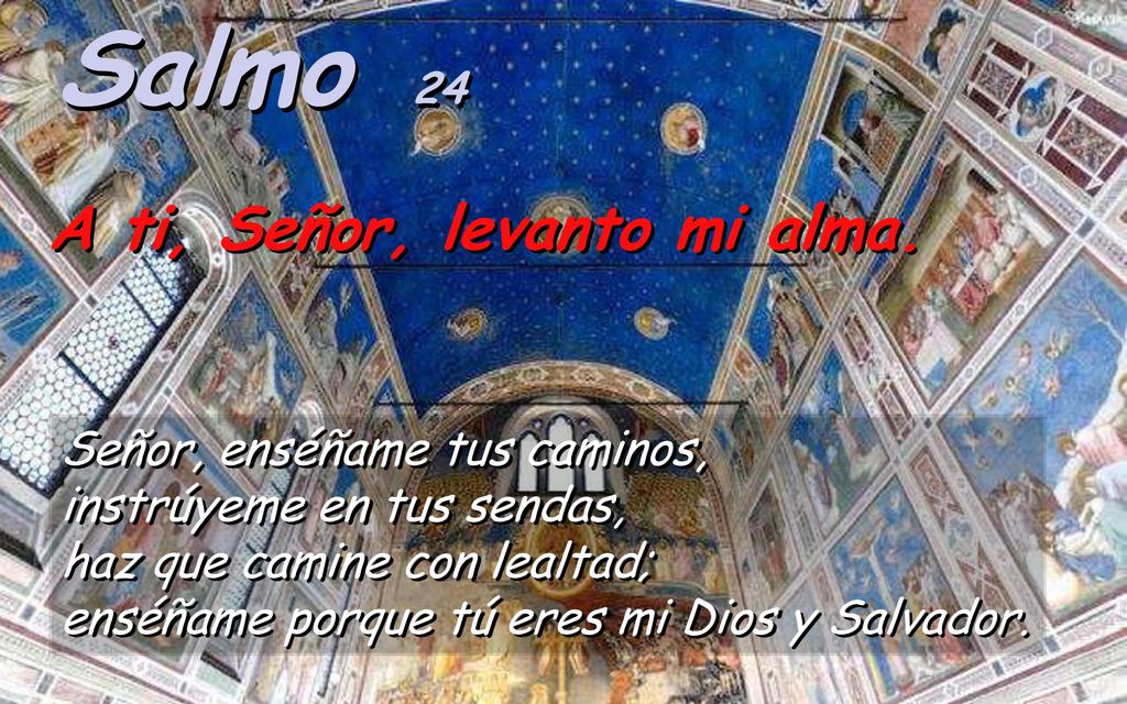 Salmo 24 A ti, Señor, levanto mi alma. Señor, enséñame tus caminos,