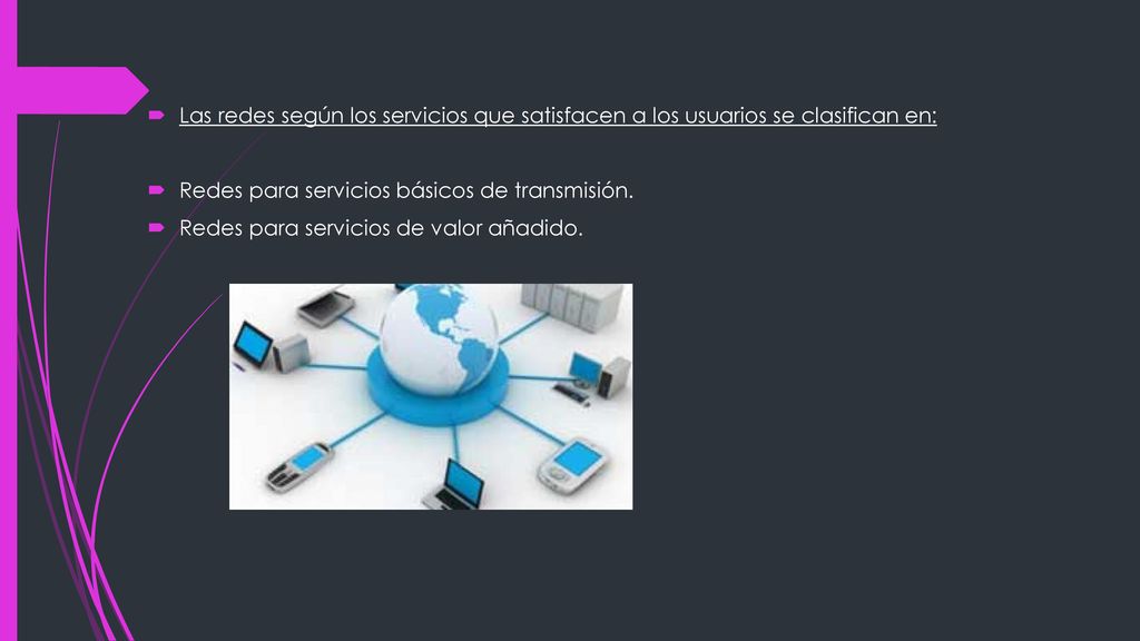 Las redes según los servicios que satisfacen a los usuarios se clasifican en: