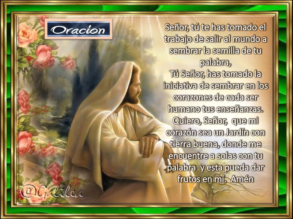 Señor, tú te has tomado el trabajo de salir al mundo a sembrar la semilla de tu palabra,