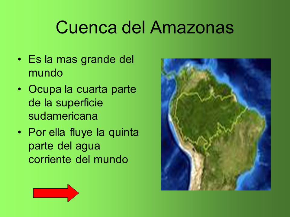 Cuenca del Amazonas Es la mas grande del mundo