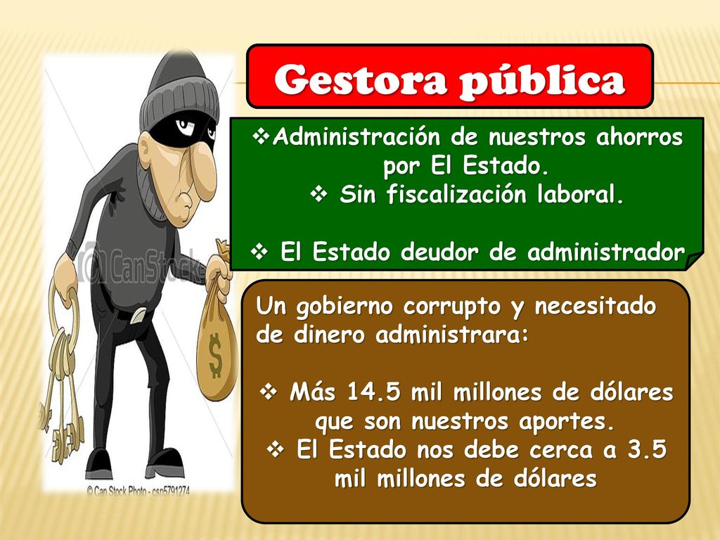 Gestora pública Administración de nuestros ahorros por El Estado.