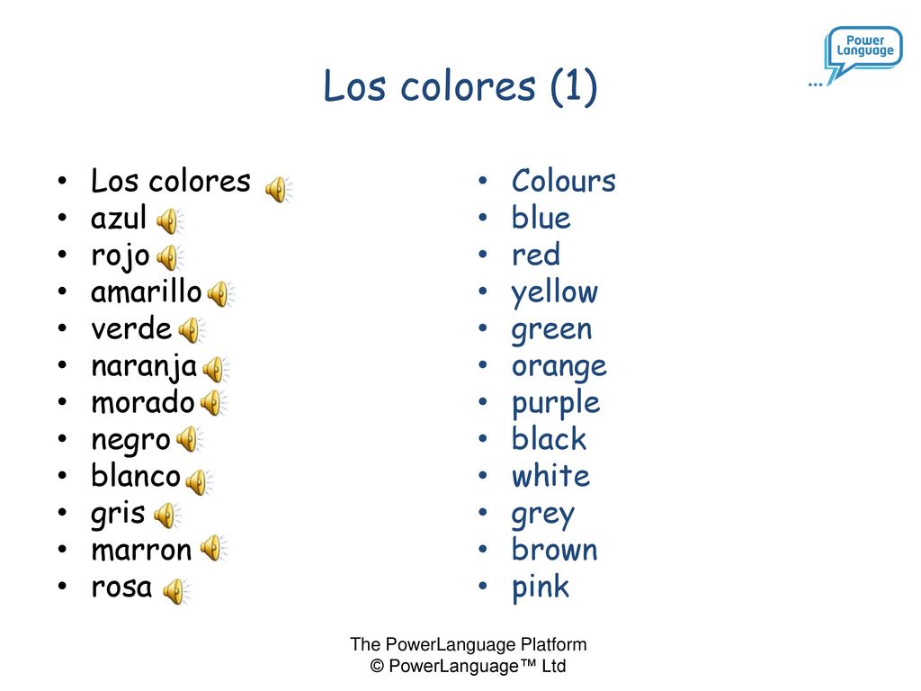 Los colores (1) Los colores azul rojo amarillo verde naranja morado